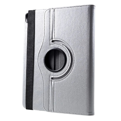 Etui en PU litchi avec rotation de 360 degrés argent pour votre Apple iPad Pro 12.9-inch (2018)