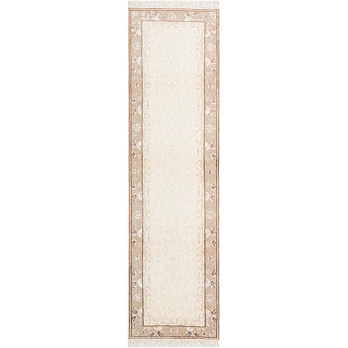 Vidal Tapis de couloir en laine 300x81 beige Darya