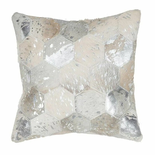 Paris Prix Coussin Déco en Cuir Spark 45x45cm Argent