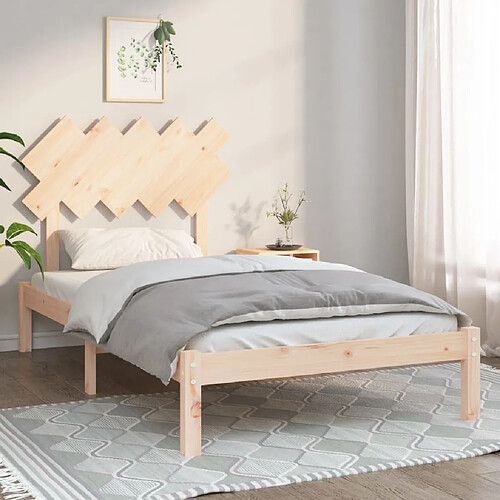 vidaXL Cadre de lit sans matelas 100x200 cm bois massif