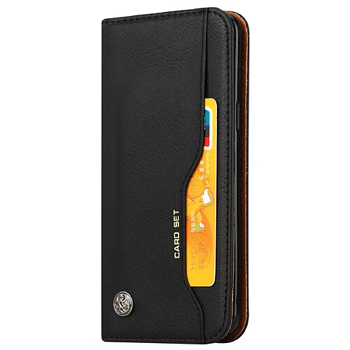 Wewoo Housse Coque Étui en cuir à rabat horizontal avec texture pour la peau Galaxy S9avec cadre photoporte-cartes et emplacements cartes noir