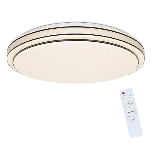 NETTLIFE Plafonnier LED Moderne Rond 40cm Ciel Étoilé Intensité Variable avec Télécommande Lampe de Chambre 44W pour Salon Cuisine Couloir