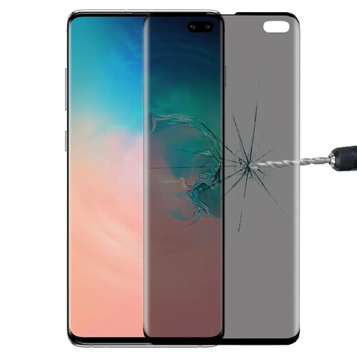 Wewoo Film de verre trempé de plein écran anti-éblouissement 9H 3D courbé pour Galaxy S10 Plus