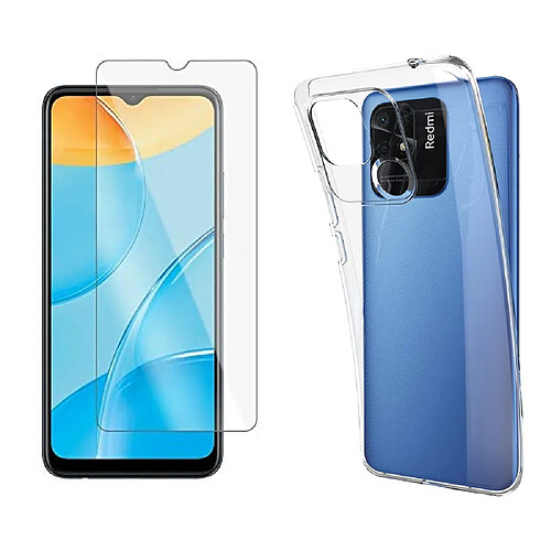 Xeptio Pack coque transparente en TPU et protection écran vitre en verre trempé pour Xiaomi Redmi 10A 4G