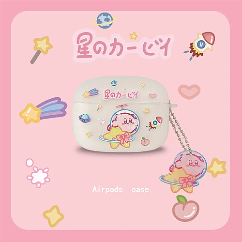 GUPBOO Airpods Coque Housse Étui Protecteur Compatible pour AirPods 3-Fille de dessin animé mignon Star Kirby