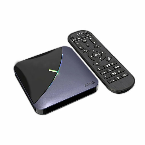 A95X F3 Tv Box Android 9.0 Réseau 4 Go 32 Go 64 Go Amlogic S905X3 8K 60Fps Bleu Noir_4 Go 32 Go