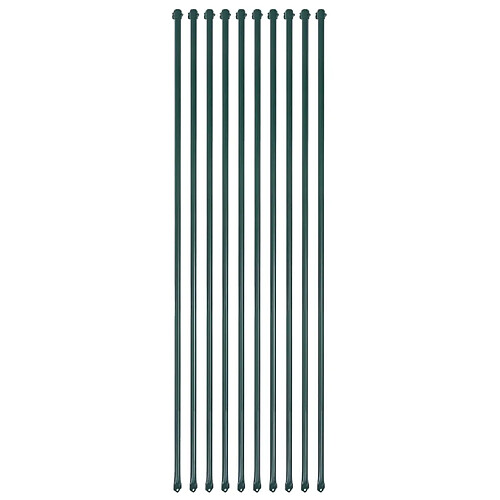 vidaXL Poteau de jardin 10 pcs 1,5 m Métal Vert