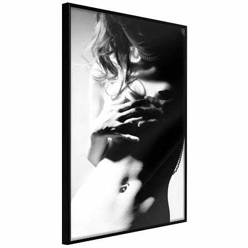 Paris Prix Affiche Murale Encadrée Feminine Beauty 20 x 30 cm Noir