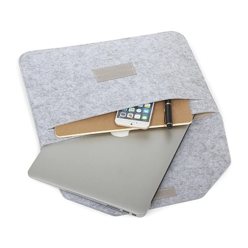 Wewoo Housse Étui gris pour MacBook Air 11.6 pouces, Taille: 33x22x1cm 11.6 pouces Universel Mode Doux Sac Tablet Laptop de Feutre