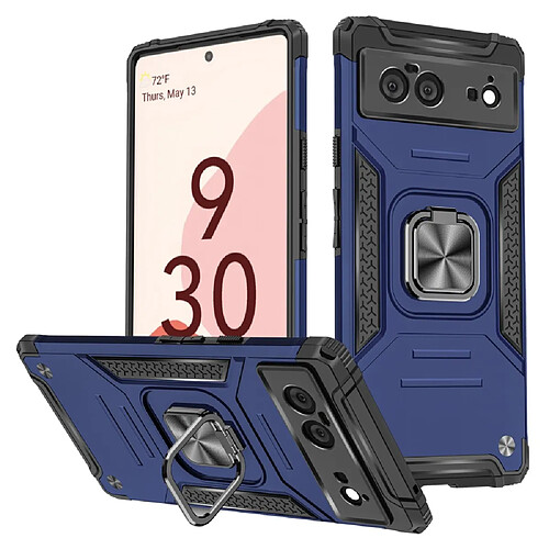 Coque en TPU anti-chocs avec béquille, bleu pour votre Google Pixel 6