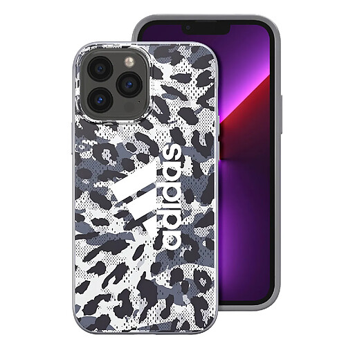 Adidas Coque Silicone pour iPhone 13 Pro Max Imprimé Léopard Bords Surélevés Camouflage