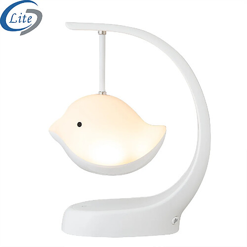 Universal Haut-parleur Bluetooth sans fil 5.0 Haut-parleur intelligent de lampe à oiseau créatif Nouveau subwoofer Petit haut-parleur d'ordinateur Lumière de nuit LED AUX/USB | Haut-parleur portable (beige)