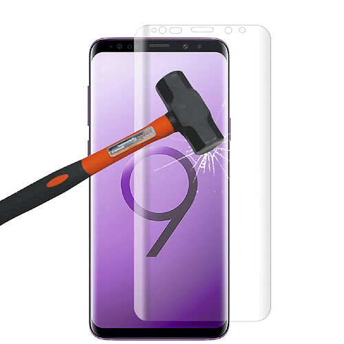 Little Boutik Vitre de Protection pour Samsung Galaxy S9 Ecran film Verre Trempé incurvé Haute Résistance Anti Choc