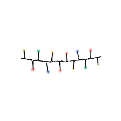 Guirlande scintillante compact EDM - esprit de Noël - multicolore et blanc chaud - ampoules LED - 11 m - 72248