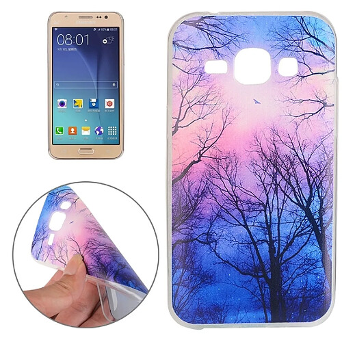 Wewoo Coque pour Samsung Galaxy J5 Arbres et Nuages Motif TPU Housse de protection