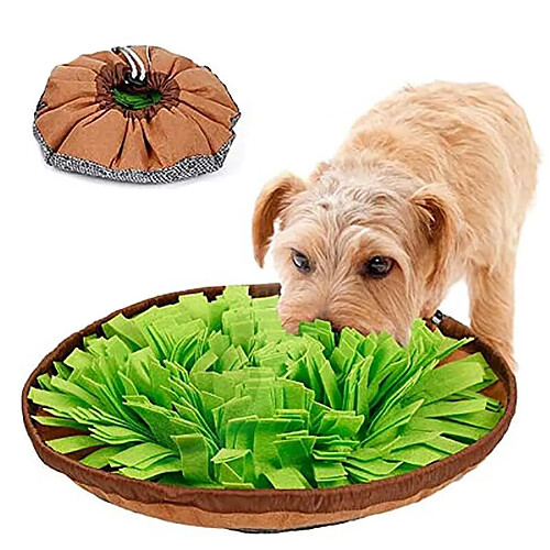 Universal Jouets interactifs pour chiens de compagnie Tapis reniflant rond pour animaux de compagnie Tapis d'entraînement lavable Tapis d'alimentation Coupé Jouets pour chiens multicolores | Jouets pour chiens