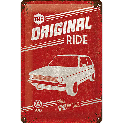 Retro Plaque métallique Volkswagen Golf The Original