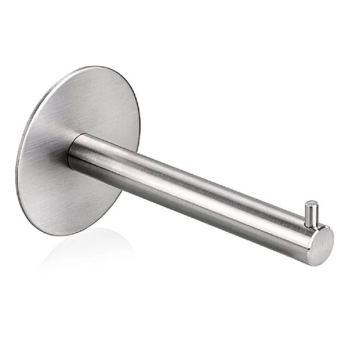 Universal Porte-papier toilette Porte-papier toilette Acier inoxydable Brossé Nickel 3M Adhésif Porte-papier WC Accessoires de toilette | Porte-papier toilette | Clips à papier toilette | Tableau de clips à tissu de salle de bains(Argent)