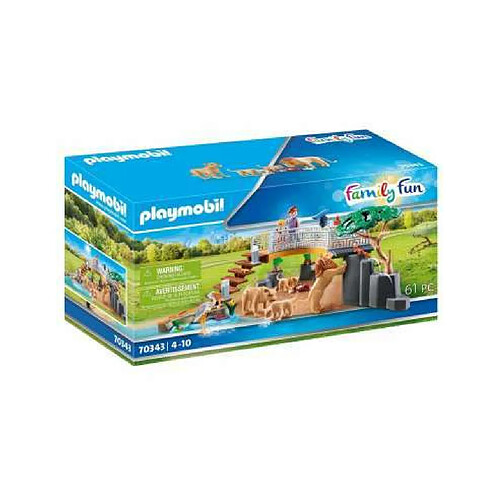 Playmobil® Playmobil - Familly Fun - 70343 - Famille de Lions avec Végétation