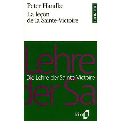 La leçon de la Sainte-Victoire. Die Lehre der Sainte-Victoire · Occasion