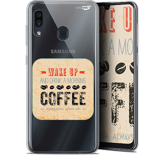 Caseink Coque arrière Samsung Galaxy A30 (6.4 ) Gel HD [ Nouvelle Collection - Souple - Antichoc - Imprimé en France] Wake Up With Coffee