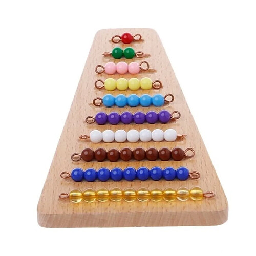 Totalcadeau Escaliers de perles pour apprendre les mathématiques jeu Montessori