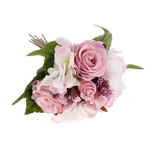 Rose Fleurs D'hortensia Bouquet Maison Mariage Décoration Cadeau De Fête Pourpre