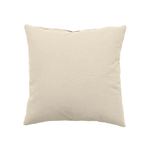 Toilinux Coussin uni effet Bachette déhoussable - 40 x 40 cm - Ecru