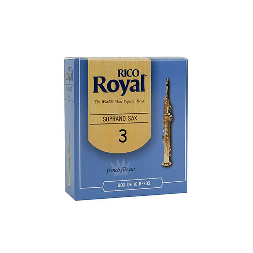 Boîte de 10 anches Rico Royal pour saxophone soprano force 3