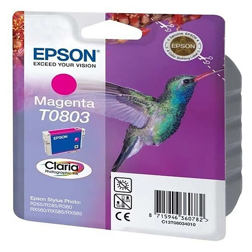 Cartouche d'Encre - Imprimante EPSON T0803 Magenta - Colibri (C13T08034011)