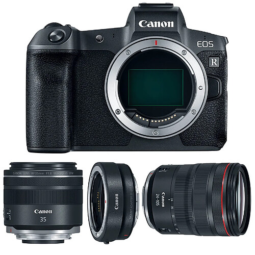 CANON EOS R + RF 24-105mm F4L IS USM + RF 35mm F1.8 IS Macro STM + EF-EOS R Mount Adapter