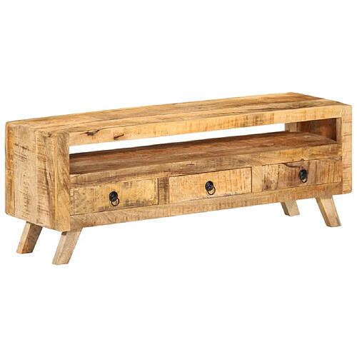 vidaXL Meuble TV 110x30x40 cm Bois massif de manguier