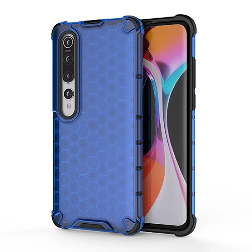 Coque en TPU combo antichoc motif nid d'abeille bleu pour votre Xiaomi Mi 10