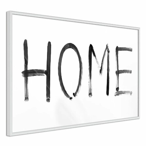 Paris Prix Affiche Murale Encadrée Simply Home Horizontal 30 x 20 cm Blanc