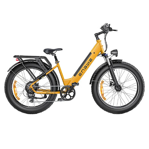 Vélo Électraique ENGWE E26 Step-thru - 250W 768WH Autonomie 140KM Freins à Disque - Jaune