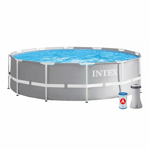 Piscine Démontable Intex Prism Frame 6503 l Ronde Épurateur de Piscine (366 x 76 cm)