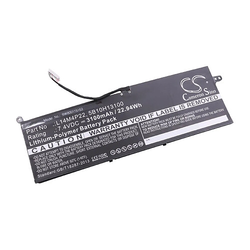 vhbw Li-Polymère batterie 3100mAh (7.4V) pour ordinateur portable laptop notebook comme Lenovo L14M4P22