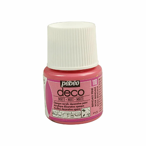 Pebeo Peinture acrylique opaque mate - Rose bengale - 45 ml