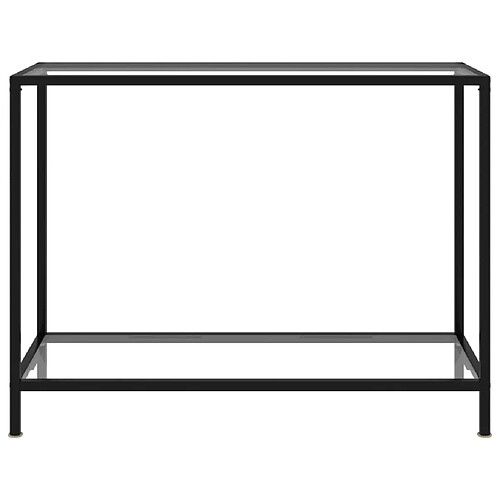 Maison Chic Table console | Meuble d'entrée | Table d'appoint Transparent 100x35x75 cm Verre trempé -GKD85965