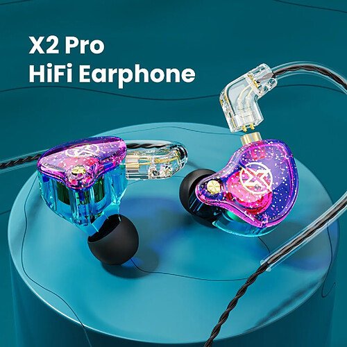 GUPBOO X2 Pro casque détachable 3.5mm prise filaire double dynamique Hi-Fi casque antibruit moniteur casque basse stéréo