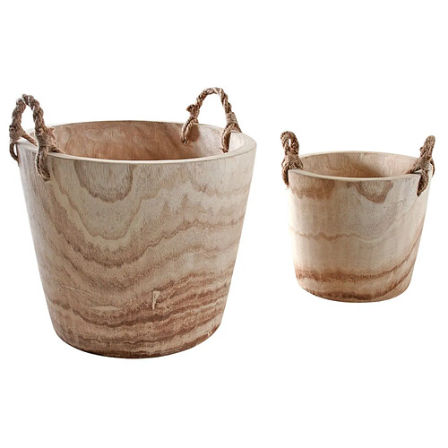 Aubry Gaspard Cache-pots en paulownia (Lot de 2).