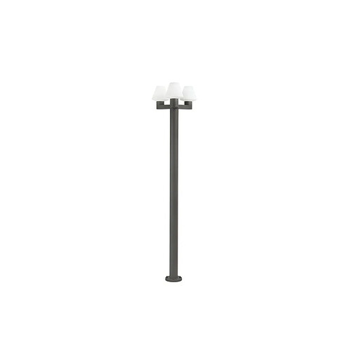 faro Lampadaire Extérieur Mistu Gris foncé 3x15W E27