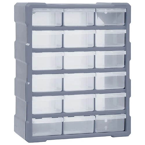 vidaXL Organisateur multi-tiroirs avec 18 tiroirs centraux 38x16x47 cm