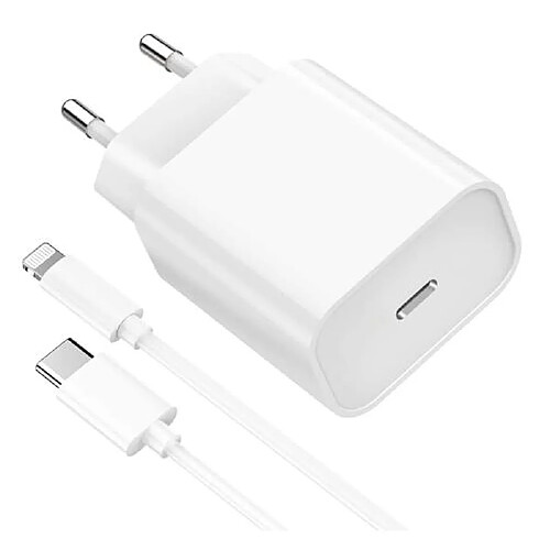 Chargeur Rapide 20W + Cable USB-C pour iPhone 14 / 14 PLUS / 14 PRO / 14 PRO MAX / 13 / 13 MINI / 12 / 11 / X - Little Boutik®