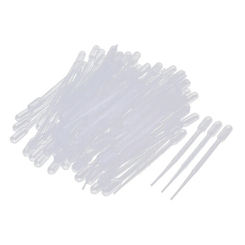 100pcs 2ml Pipette de Transfert en Plastique Pipette Graduée