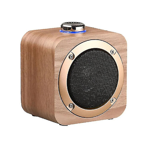 Universal Porceau Bluetooth Portable Bluetooth Basse sans fil Subwoofer Wooden Enceinte Musique Plate-Pierre (Style de noix)