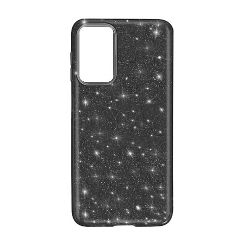 Avizar Coque Samsung Galaxy A03S Paillette Amovible Silicone Semi-rigide Noir