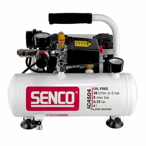 Senco Compresseur portable Aerfast à bruit réduit sans huile 4L AC4504