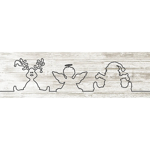 Alter Chemin de cuisine, 100% Made in Italy, Tapis antitache avec impression numérique, Coulisse antidérapante et lavable, Modèle Ettie, 240x52 cm