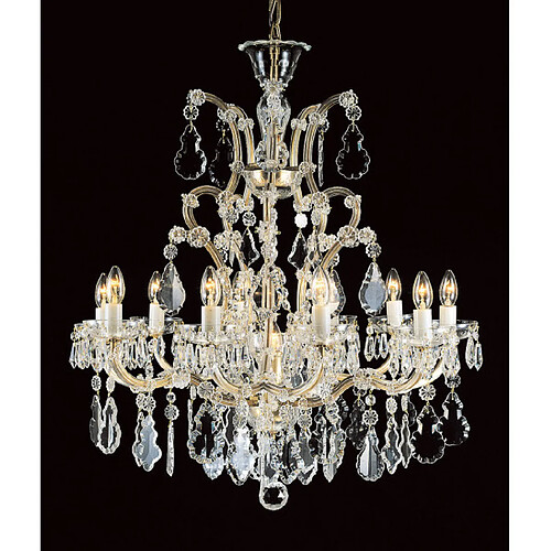 Lumière Chandelier sans abats jours Misto Cristal 11 ampoules 95cm